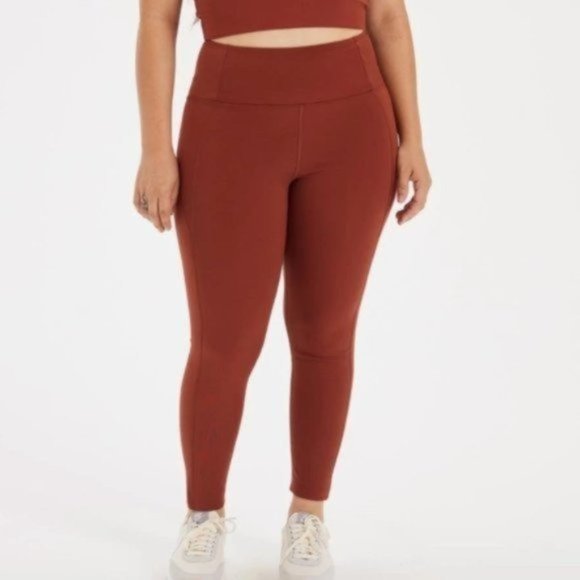 NWT Girlfriend Collective High-Rise 23 3/4" Inseam Legging in Sedona - Picture 1 of 3